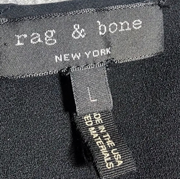 Rag & Bone Black Silky Sleeveless Blouse Side Cut Out Top Size Large - Picture 6 of 13